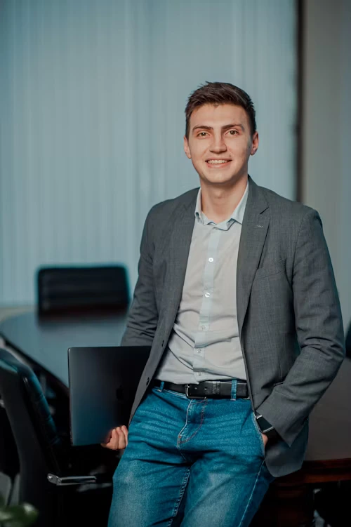 young businessman with confident look